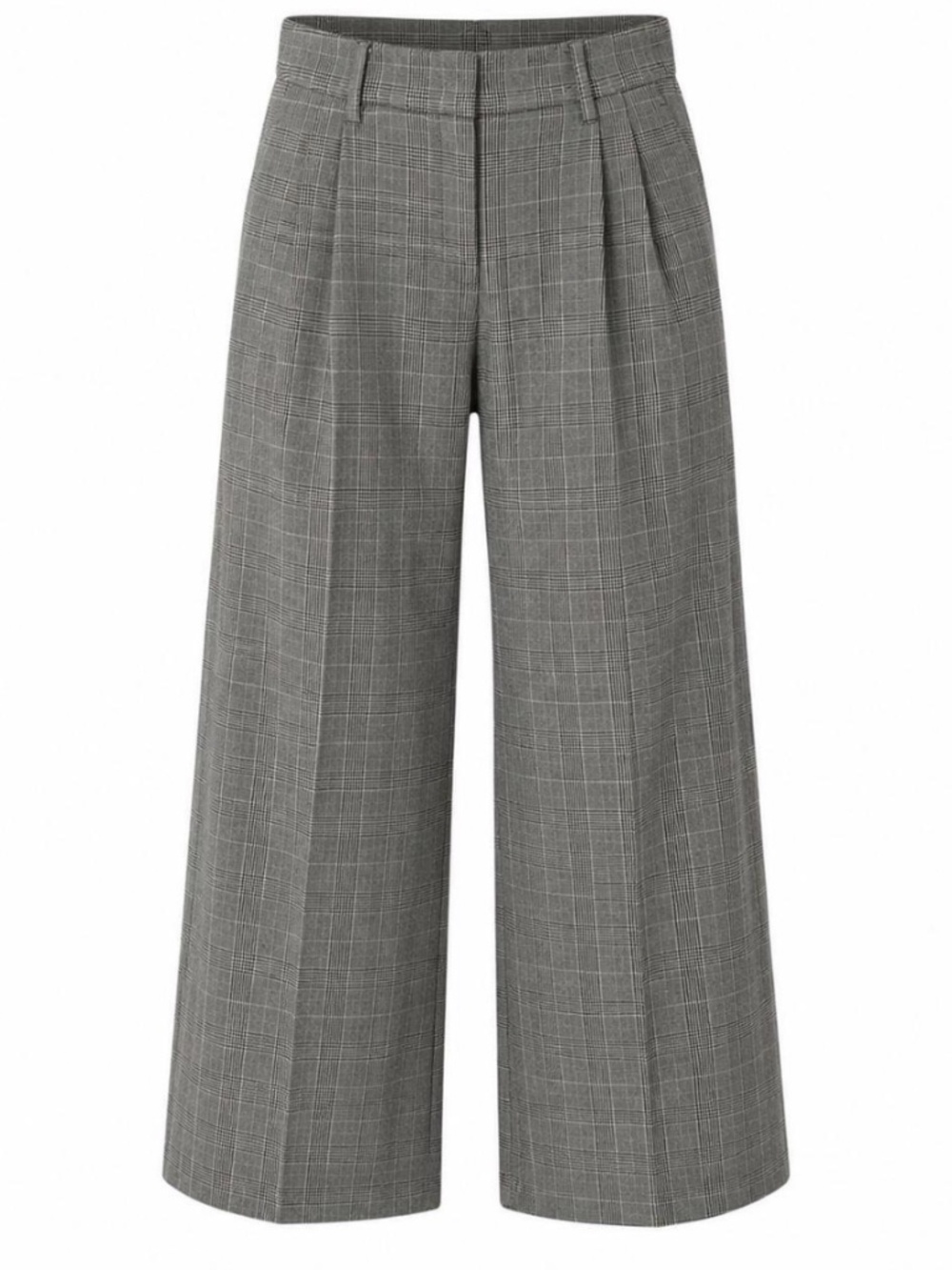 Nine West Wide Leg Black / White Plaid Trousers Pants size 12